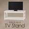 Hastings Home 2-tier Coffee Table with White Wood, Low Profile and X-Leg Design Room Furniture, Storage, Display 492379YWS - alternate 2